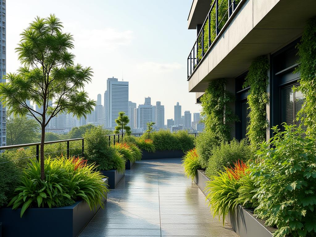 Jardín en azotea urbana Medellín